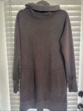Athleta Charcoal Cowl Neck Dress